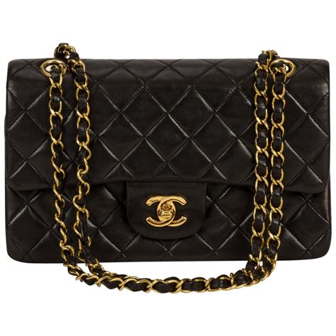 black chanel bag gold hardware|Chanel purses black original.